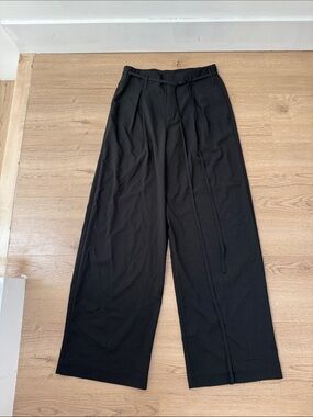 Target Black Wide-Leg Pants with Tie Waist